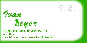 ivan meyer business card